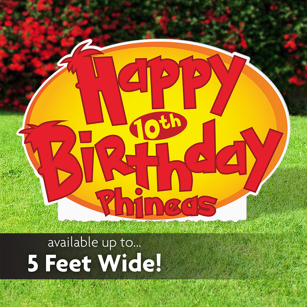 Summer Adventure Cartoon Birthday Lawn Sign 1