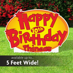 Summer Adventure Cartoon Birthday Lawn Sign 1