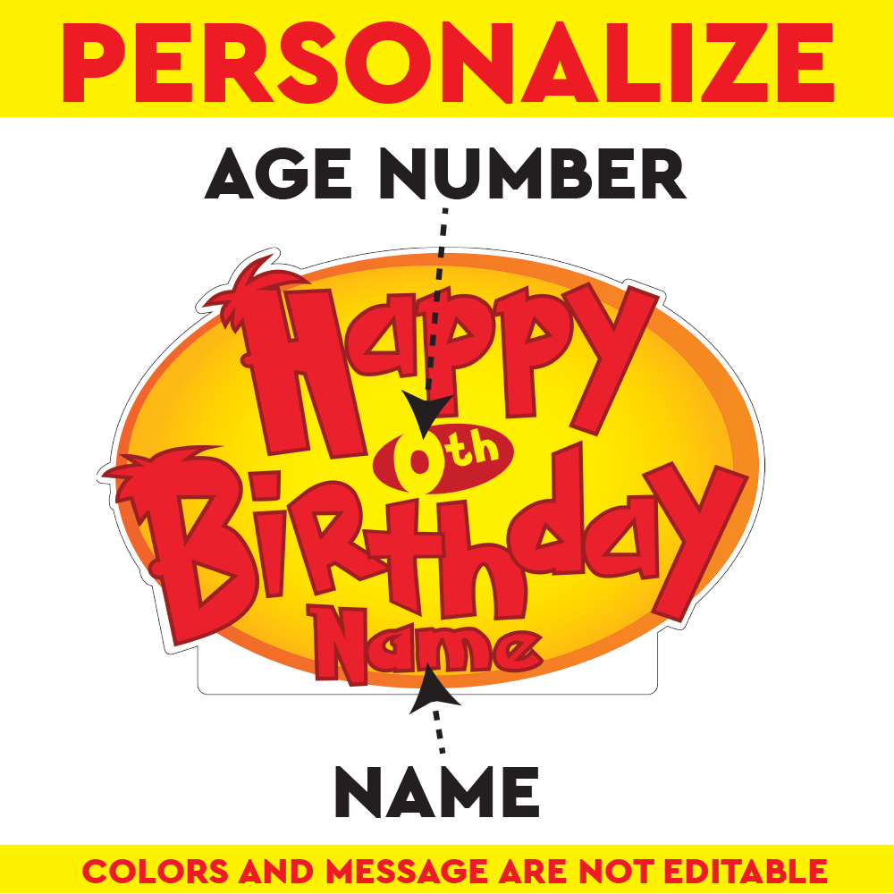 Summer Adventure Cartoon Birthday Lawn Sign 2