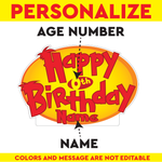 Summer Adventure Cartoon Birthday Lawn Sign 2