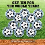 Soccer Star Round Team Signs