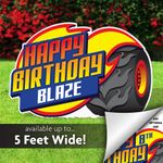 Monster Truck Birthday Lawn Sign 1