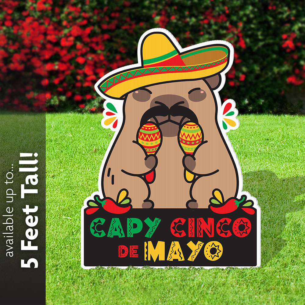 Capybarra Cinco De mayo theme Sign