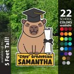 Capybara "Capy Graduation" Lawn Sign 1