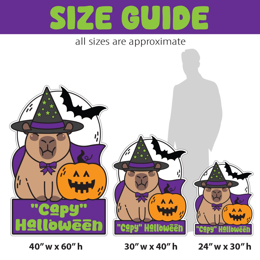 Capy Halloween Lawn Sign 2
