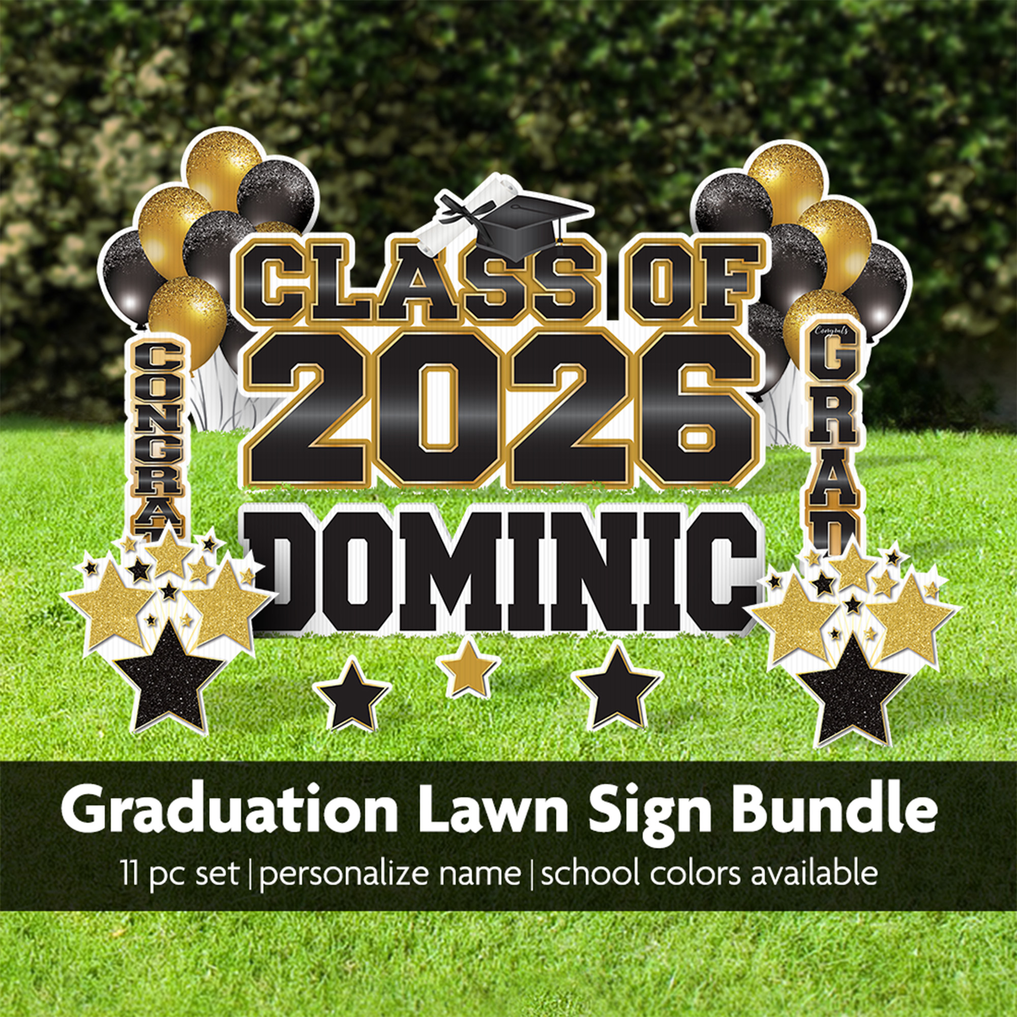 CLASS OF 2026, Graduation Yard Sign Bundle 1