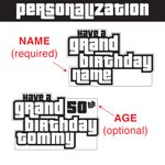 Car Thief Video Game Inspired Birthday Lawn Sign 3
