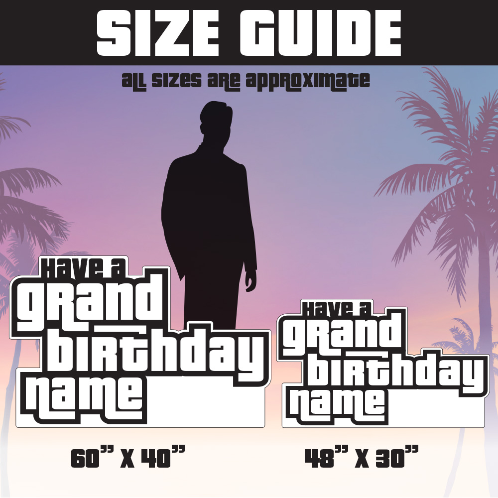 Car Thief Video Game Inspired Birthday Lawn Sign 2