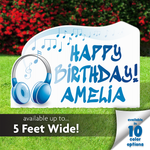 Headphones & Music Birthday Lawn Sign 1