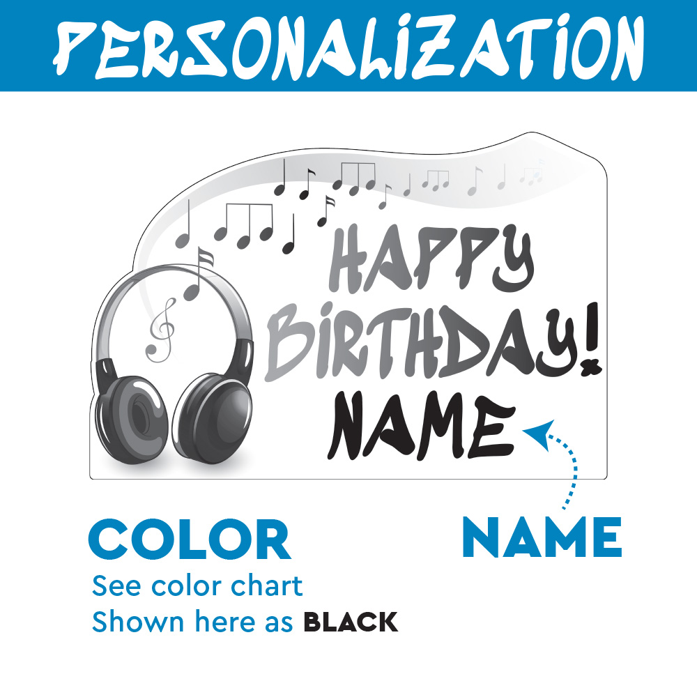 Headphones & Music Birthday Lawn Sign 2