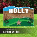 Hollywood Hills Birthday Lawn Sign 1