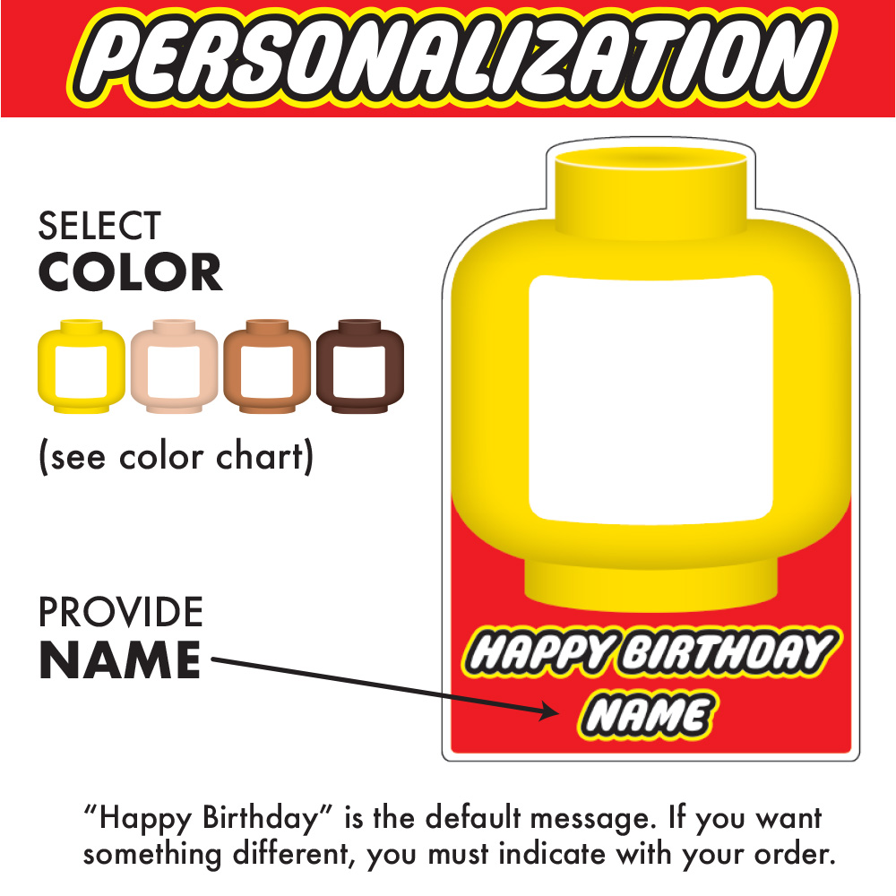 Block Head Birthday Selfie Frame, Social Media Frame, Photo Prop 3