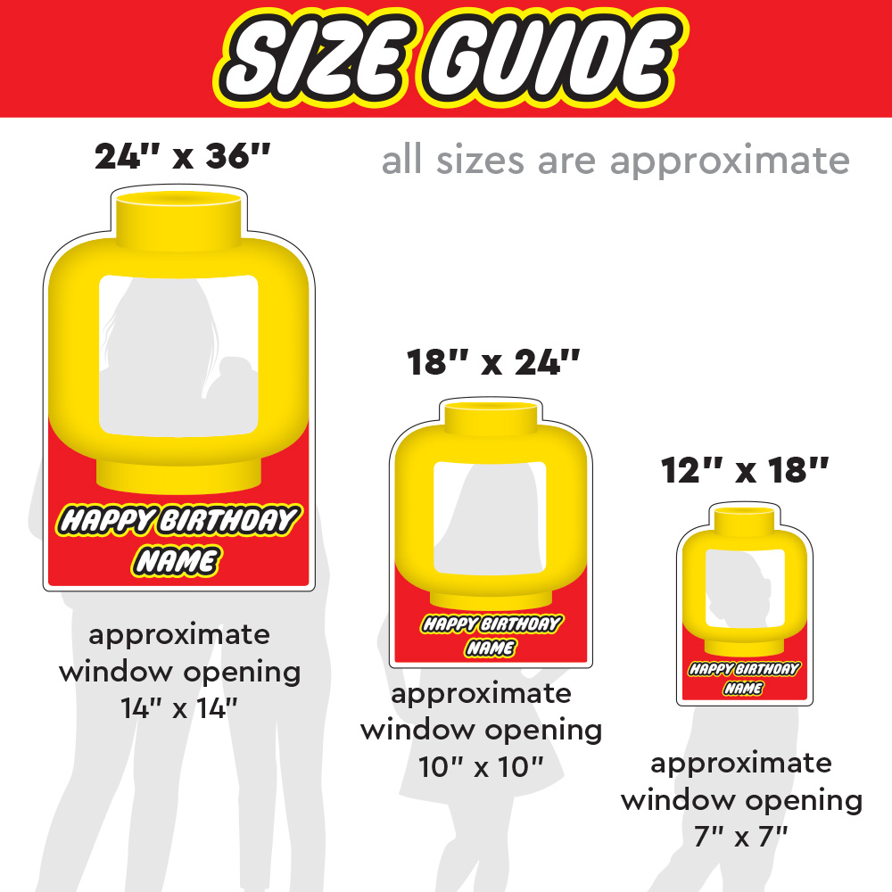 Block Head Birthday Selfie Frame, Social Media Frame, Photo Prop 4