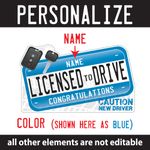 Licensed to Drive Lawn Sign & Photo Prop 4