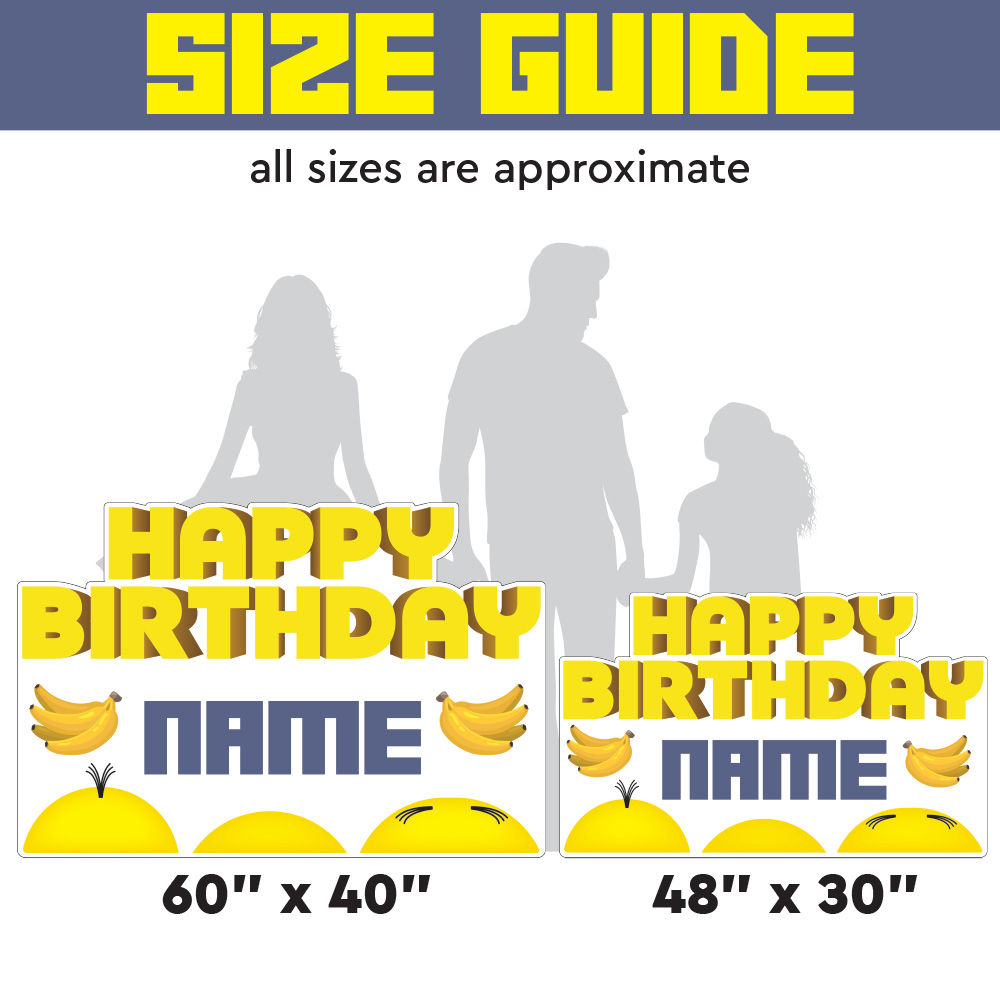 Yellow Underling Banana Birthday Lawn Sign 3