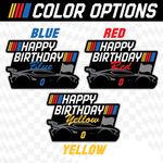 NASCAR Happy Birthday lawn sign color options