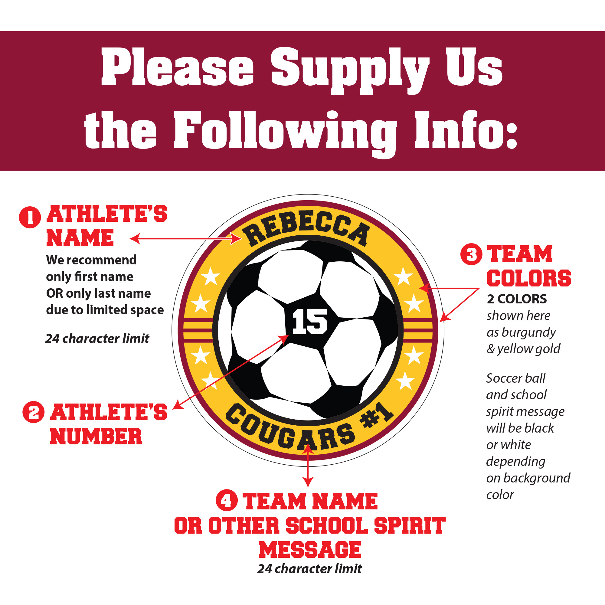 Soccer Star Round Sign Details