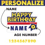 Speedy Blue Hedgehog Birthday Lawn Sign 2