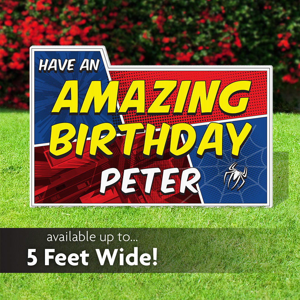 Amazing Birthday Comic Book Birthday Lawn Sign 1