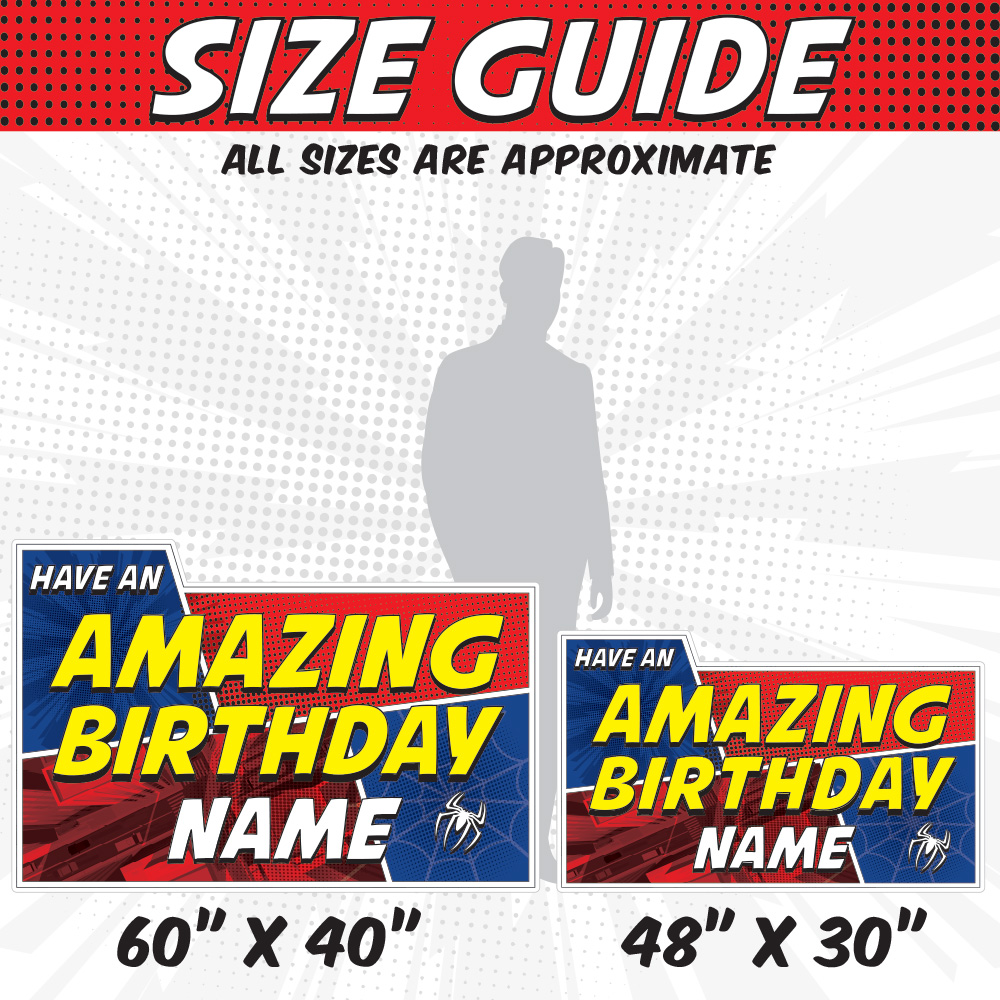 Amazing Birthday Comic Book Birthday Lawn Sign 2