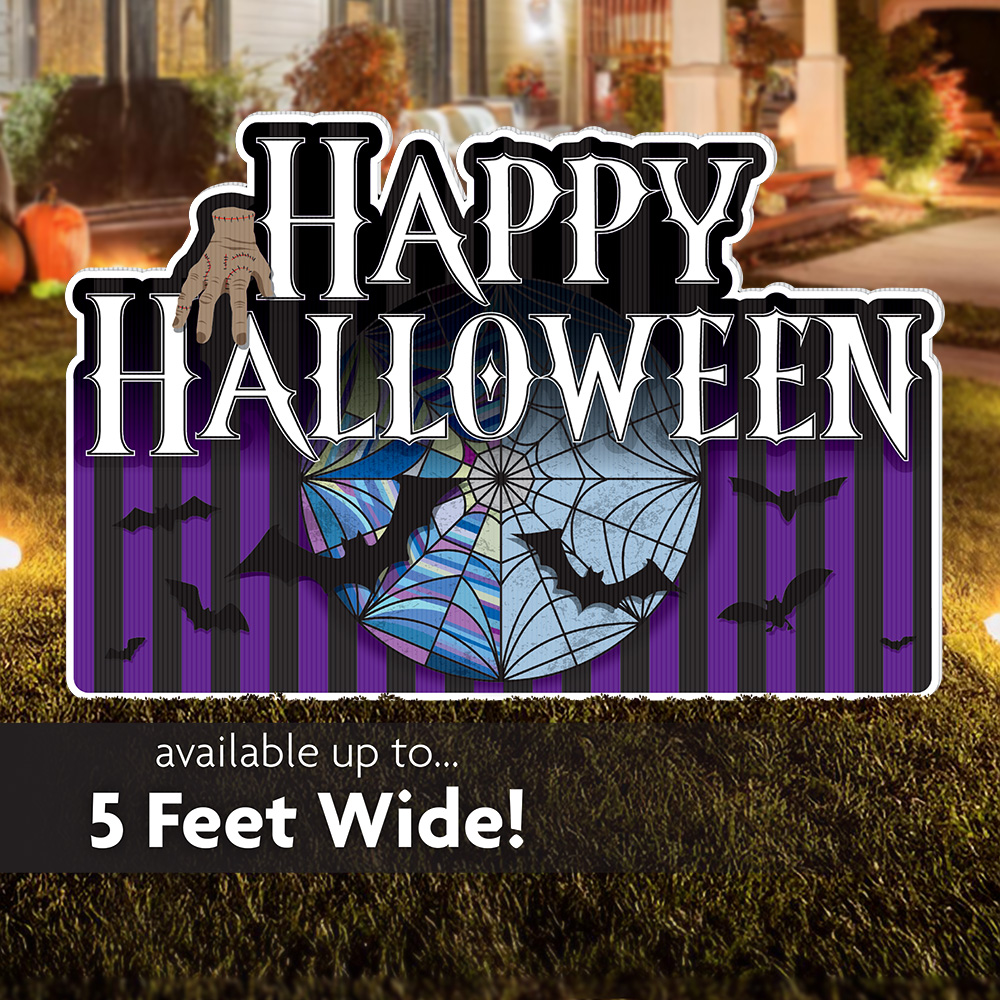 Goth Wednesday Halloween Lawn Sign 1