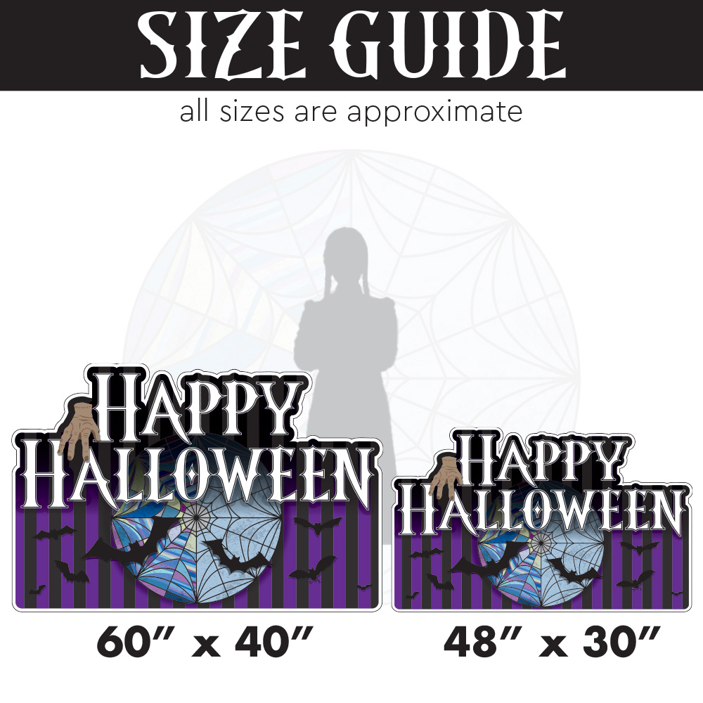 Goth Wednesday Halloween Lawn Sign 2