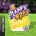 Willy Wonka Golden Ticket Birthday Lawn Sign