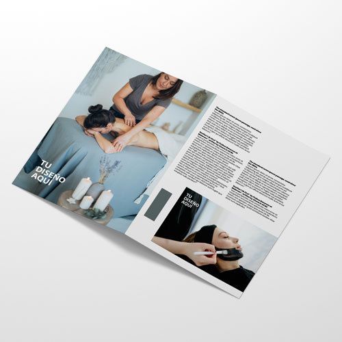 Dípticos, entrega flash personalizable – Aloprint