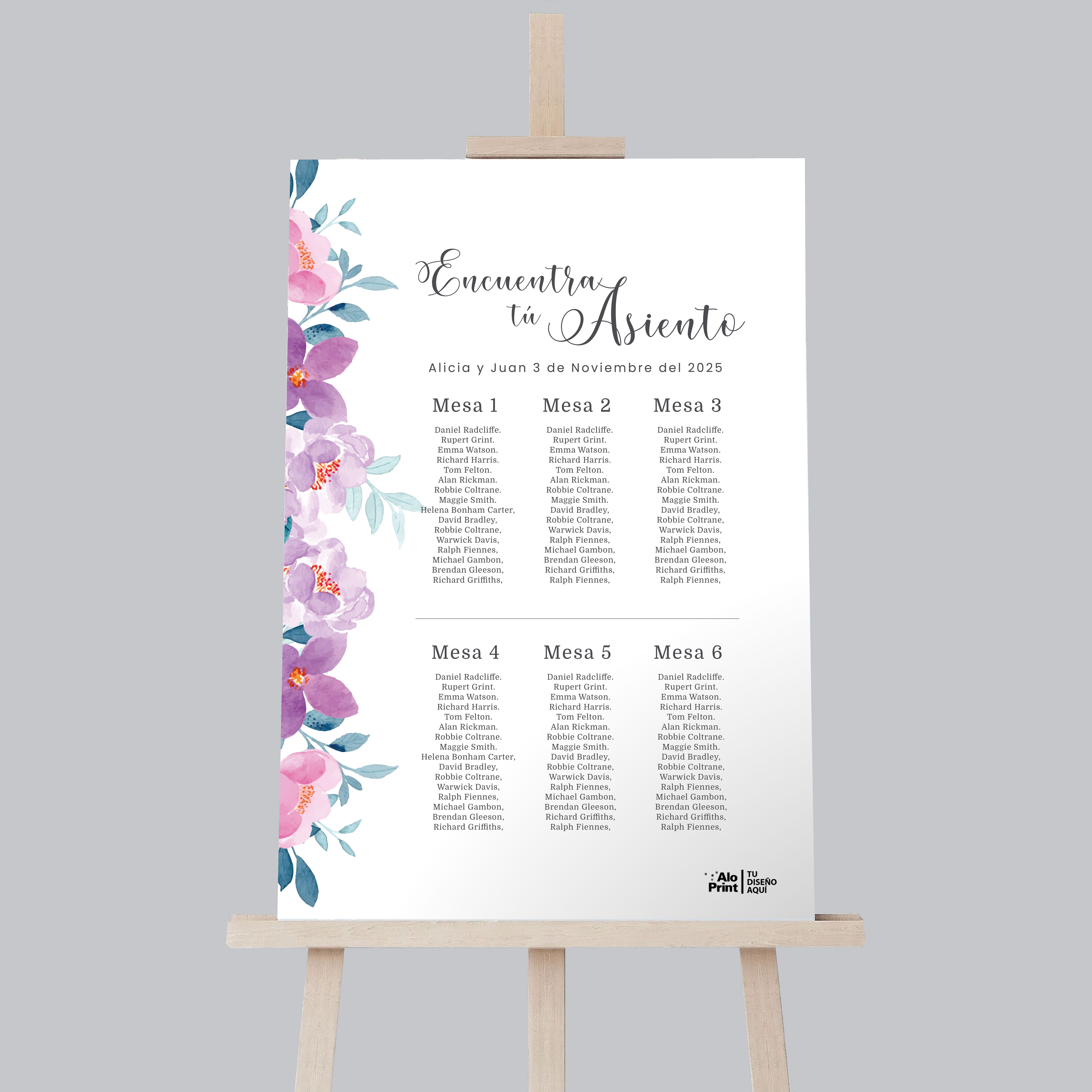 Cartel de Bienvenida para Matrimonios y Eventos personalizable – Aloprint