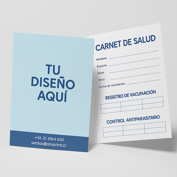 Carnet Veterinario Carnet Veterinario personalizable – Aloprint