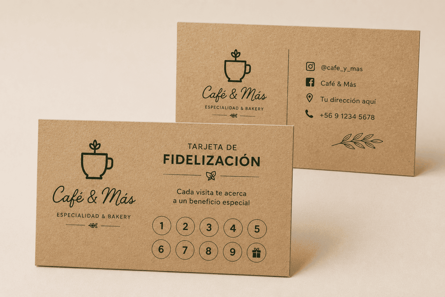 Kraft 300 g · Ambas caras · Corte recto