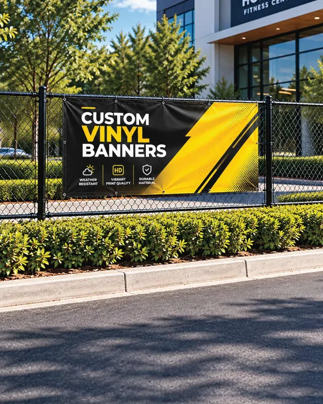 Outdoor vinyl banner example
