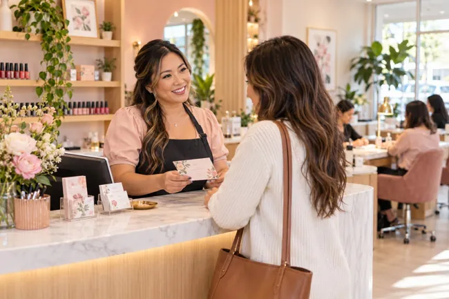 Illustrative Hair and Nails business scene