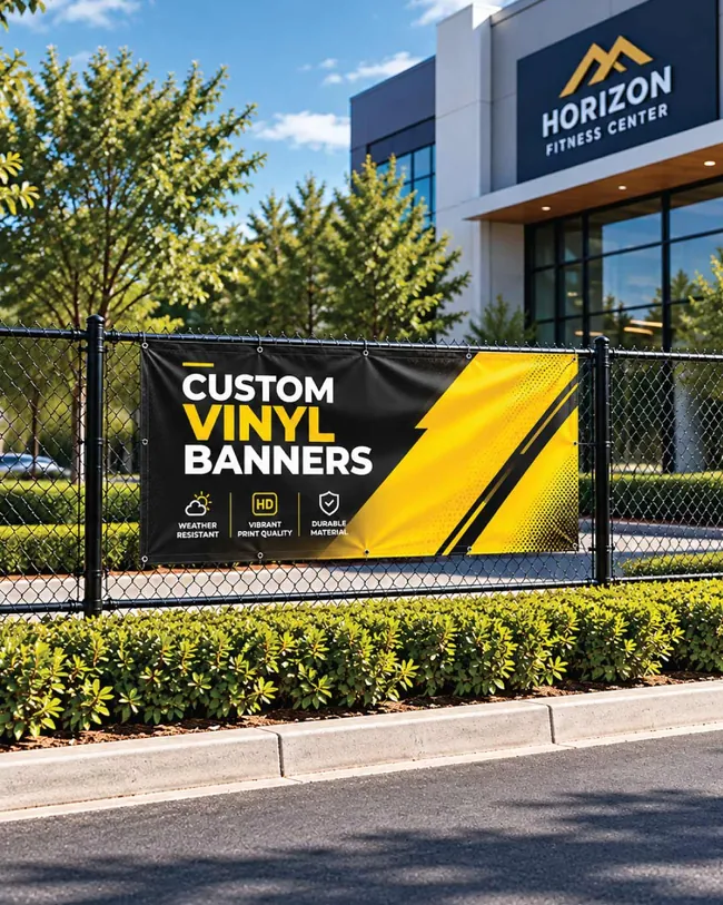 Outdoor vinyl banner example