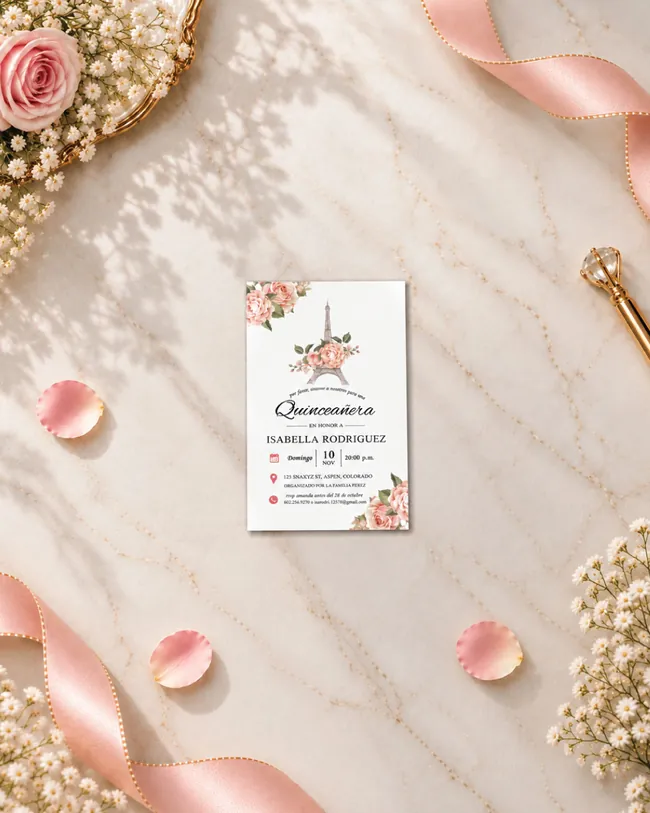 AP Printing Quinceañera example