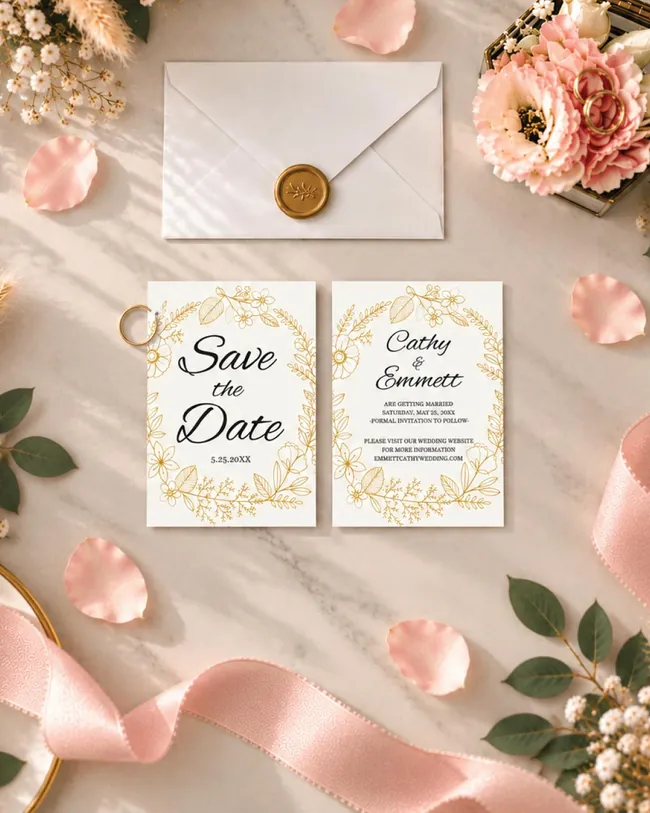 AP Printing Save the date example