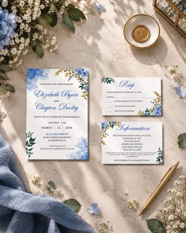 AP Printing foil wedding invitation suite