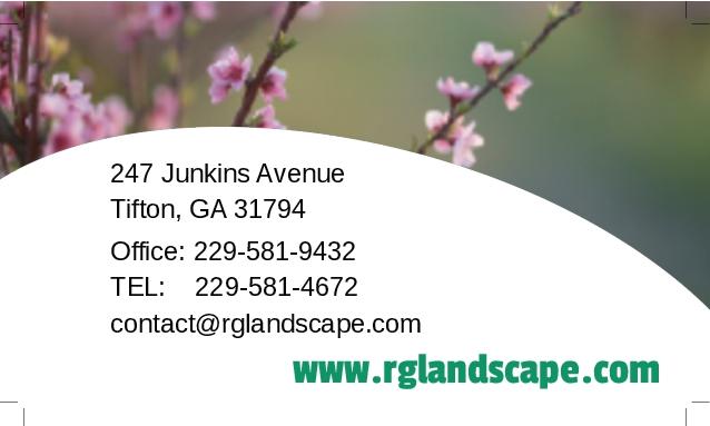 Yellow Trust Landscaping Business Card Back