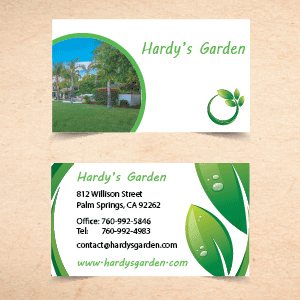 Garden Leaves Landscaping Business Card Front