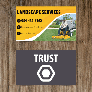 Honey Yard Landscaping Business Card Front