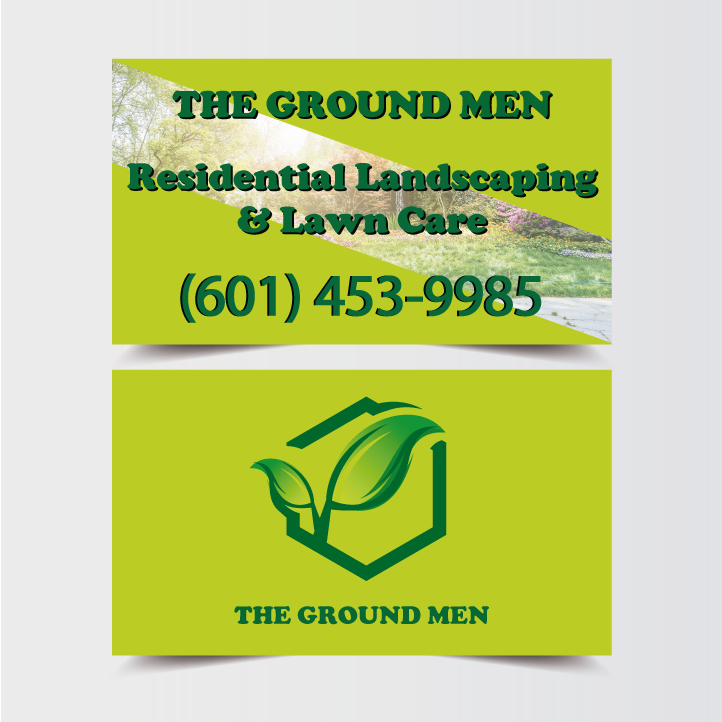 Greenie Ground Landscaping Business Card Front