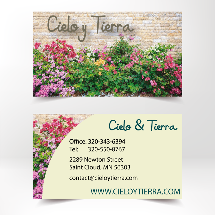 Heaven & Earth Landscaping Business Card Front
