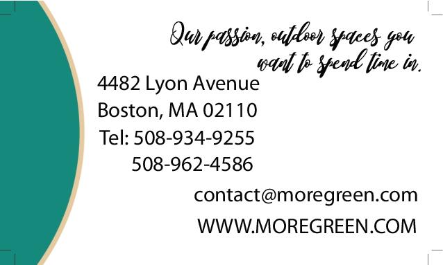 Open Green Garden Landscaping Business Card Back