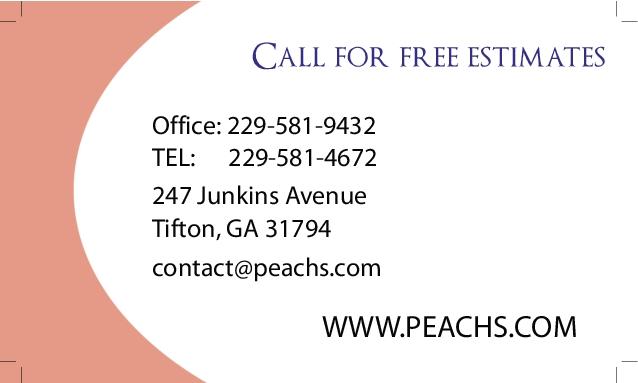 Peachland Landscaping Business Card Back