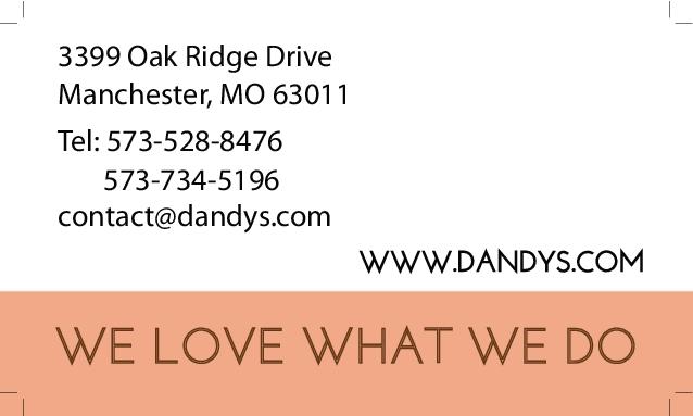 Peach Garden Landscaping Business Card Back