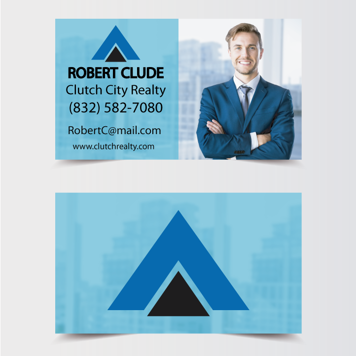Blue Pyramid Real State Business Card Front