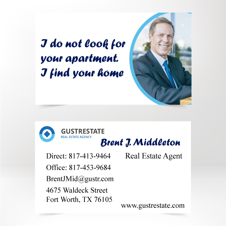 Minimalist Agency Real State Business Card Front