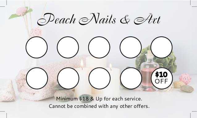 Soft Peaches Nails & Spa Business Card Back
