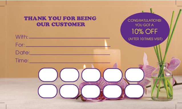 Honey Eyes Nails & Spa Business Card Back