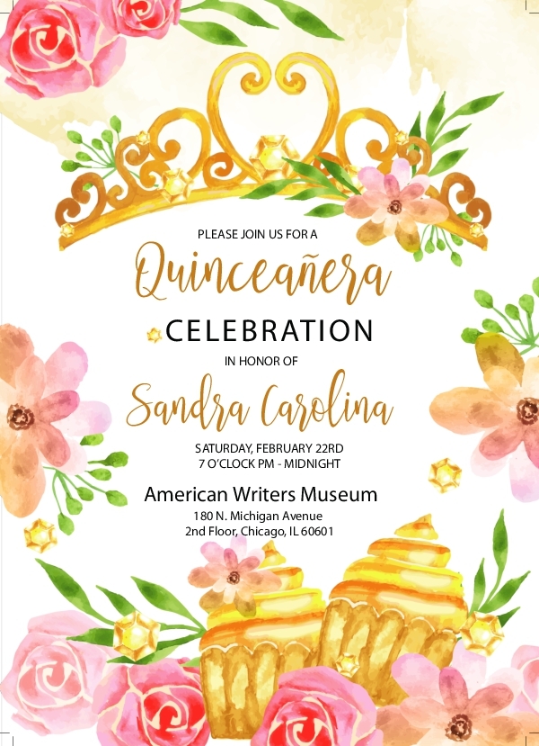 Quinceañera 102 - ENG - Invitation 5x7 Announcement